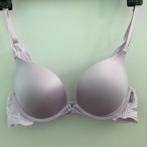 Aerie Lavender Lace Trim Bra | 32B